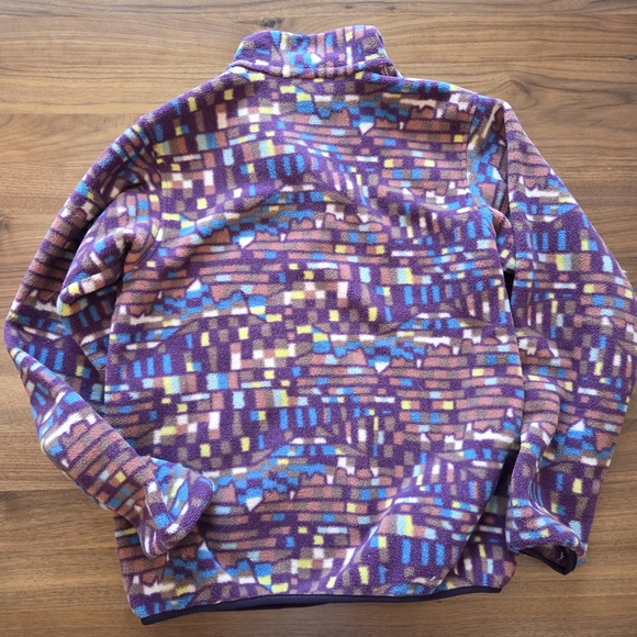 Patagonia Synchilla Snap-T Pullover, Fitz Roy Patchwork Night Plum, Sz S - Picture 5 of 10